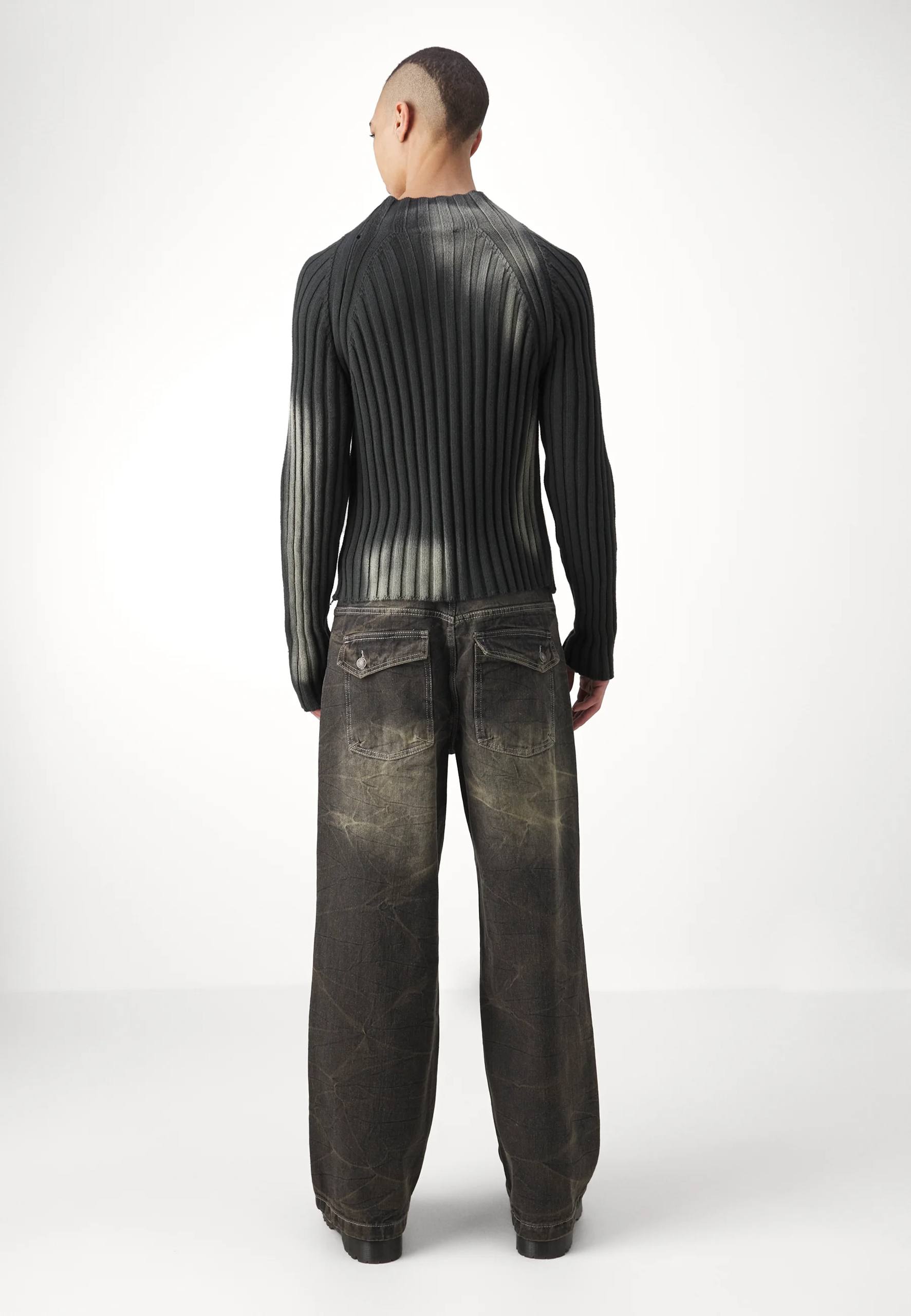 Jaded London WASHED RAZOR Straight leg jeans black