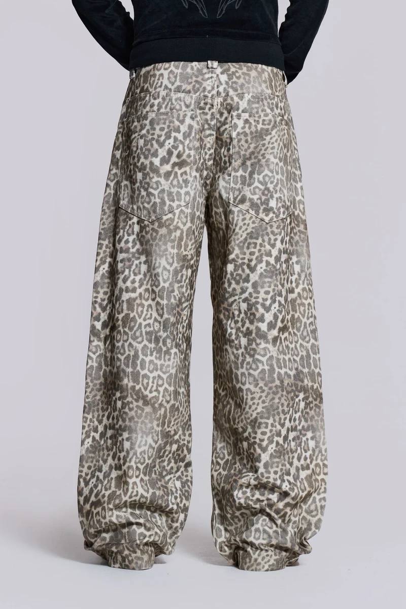 Jaded london Leopard Fade Colossus Jeans