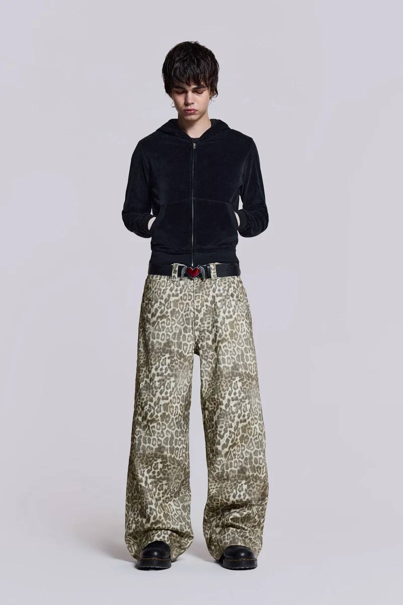 Jaded london Leopard Fade Colossus Jeans
