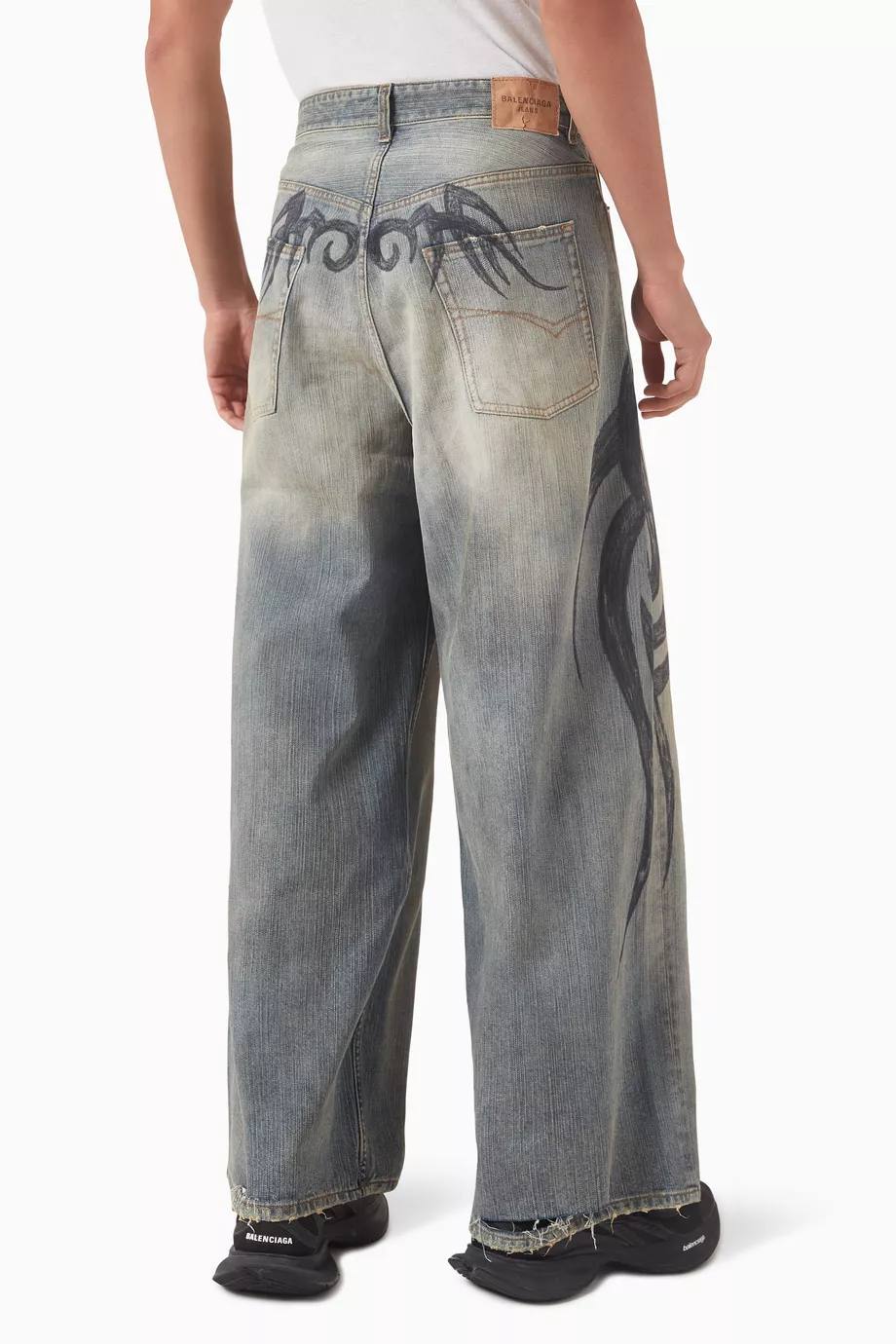 Balenciaga Tatto Baggy Jeans