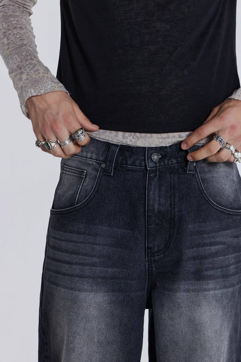 Jaded london Washed Black Colossus Jeans