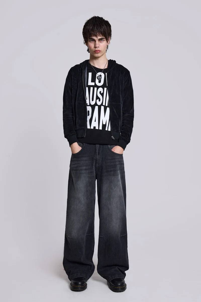 Jaded london Washed Black Colossus Jeans